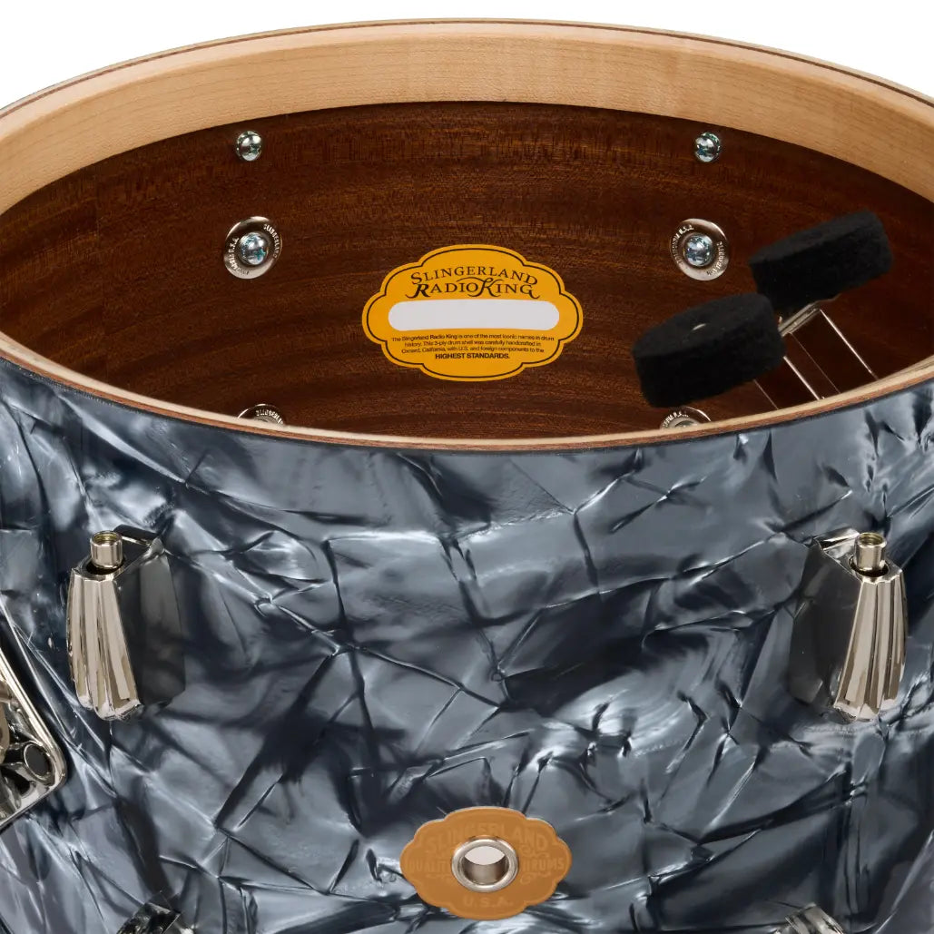 Slingerland Radio King 3pc Drum Set 18/12/14 Black Diamond Pearl