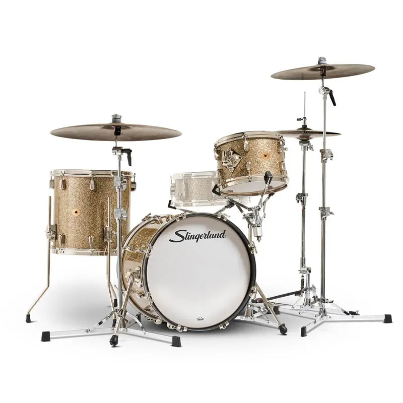 Slingerland Radio King 3pc Drum Set 18/12/14 Gold Glass