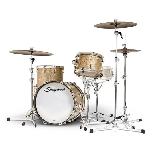 Slingerland Radio King 3pc Drum Set 18/12/14 Gold Glass
