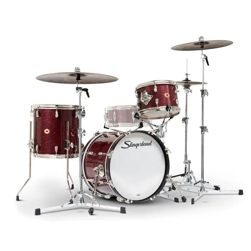 Slingerland Radio King 3pc Drum Set 18/12/14 Maroon Glass