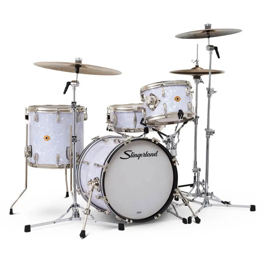 Slingerland Radio King 4pc Drum Set 18/12/14/14 White Marine Pearl