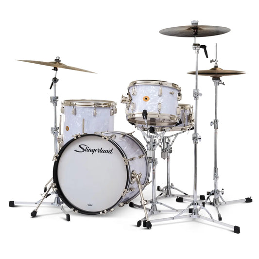 Slingerland Radio King 4pc Drum Set 18/12/14/14 White Marine Pearl