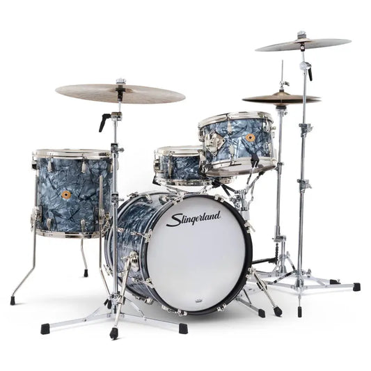 Slingerland Radio King 4pc Drum Set 18/12/14/14 Black Diamond Pearl