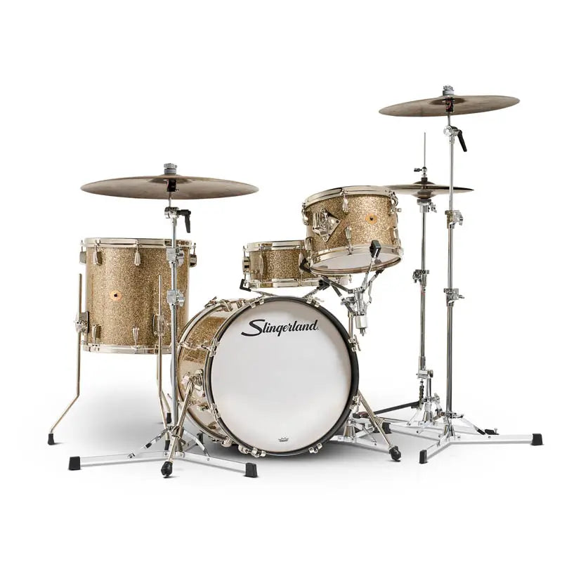 Slingerland Radio King 4pc Drum Set 18/12/14/14 Gold Glass - Drum Center of Portsmouth