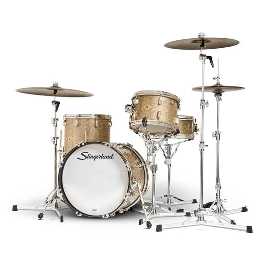 Slingerland Radio King 4pc Drum Set 18/12/14/14 Gold Glass - Drum Center of Portsmouth