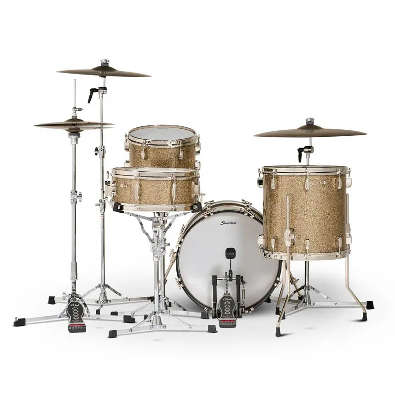 Slingerland Radio King 4pc Drum Set 18/12/14/14 Gold Glass - Drum Center of Portsmouth