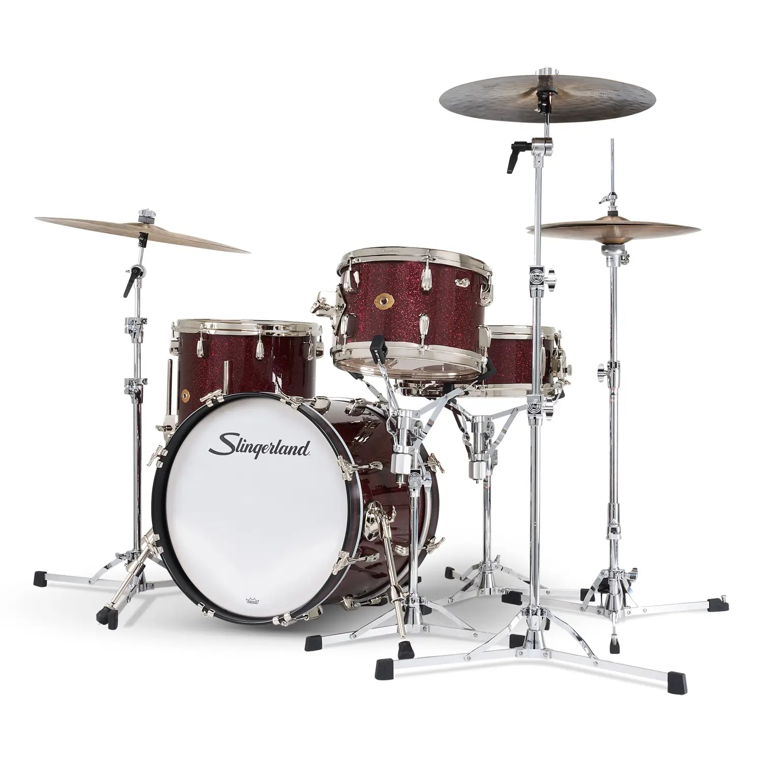 Slingerland Radio King 4pc Drum Set 18/12/14/14 Maroon Glass