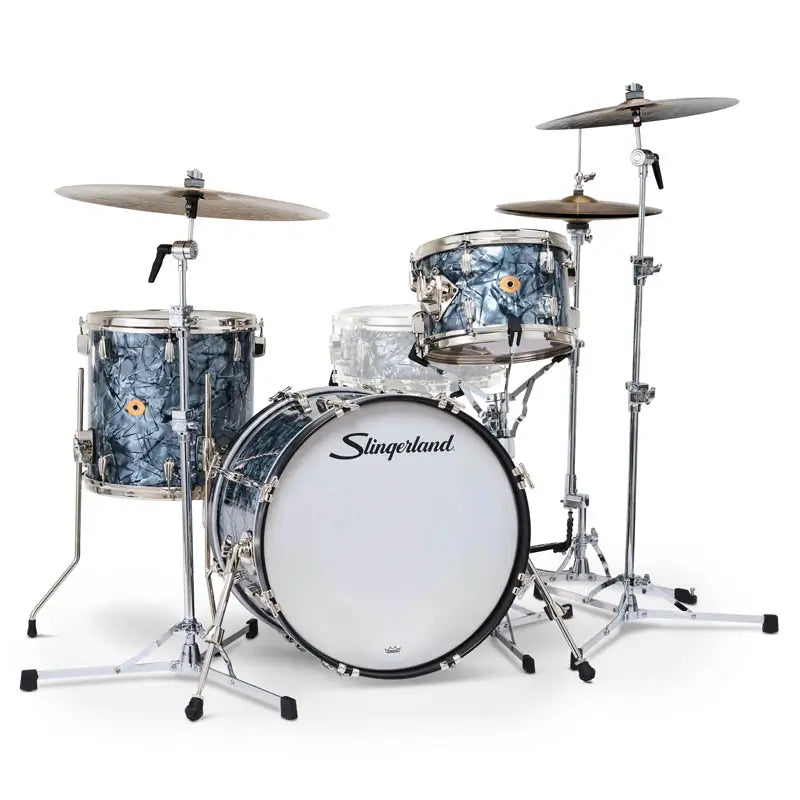 Slingerland Radio King 3pc Drum Set 20/12/14 Black Diamond Pearl