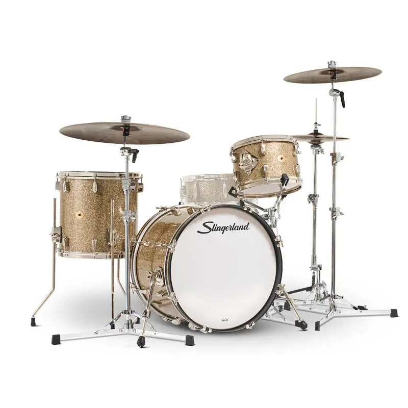 Slingerland Radio King 3pc Drum Set 20/12/14 Gold Glass