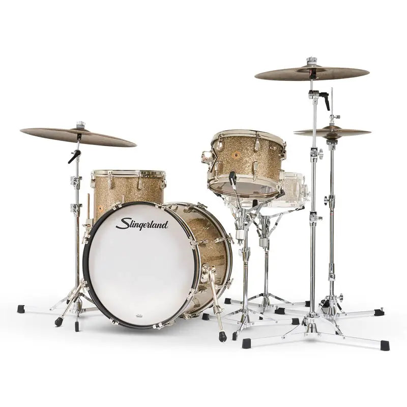 Slingerland Radio King 3pc Drum Set 20/12/14 Gold Glass