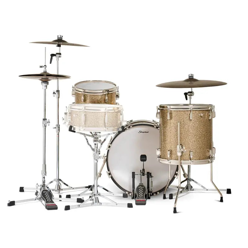 Slingerland Radio King 3pc Drum Set 20/12/14 Gold Glass