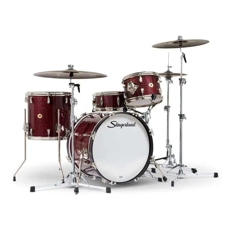 Slingerland Radio King 4pc Drum Set 20/12/14/14 Maroon Glass