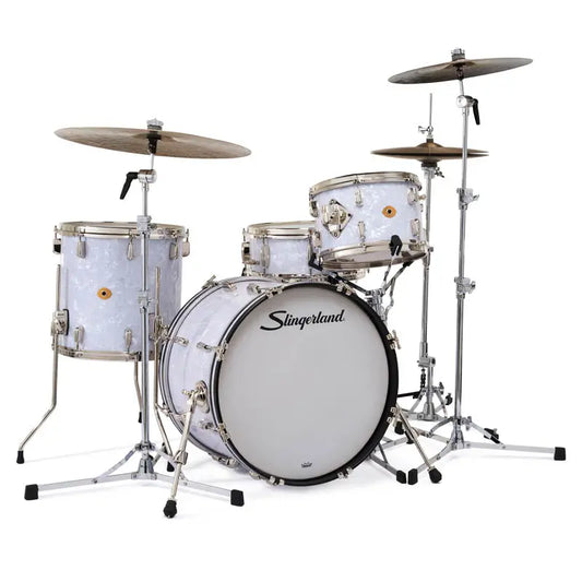 Slingerland Radio King 4pc Drum Set 20/12/14/14 White Marine Pearl - Drum Center Of Portsmouth