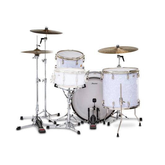 Slingerland Radio King 3pc Drum Set 22/13/16 White Marine Pearl