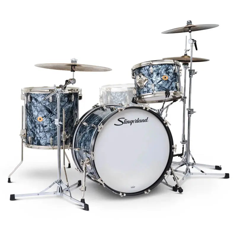 Slingerland Radio King 3pc Drum Set 22/13/16 Black Diamond Pearl