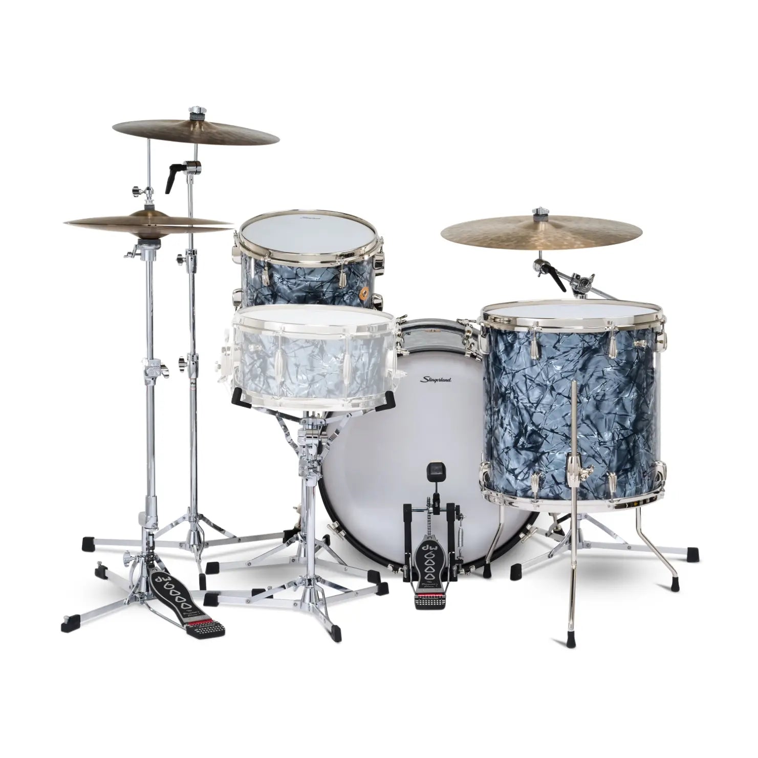 Slingerland Radio King 3pc Drum Set 22/13/16 Black Diamond Pearl