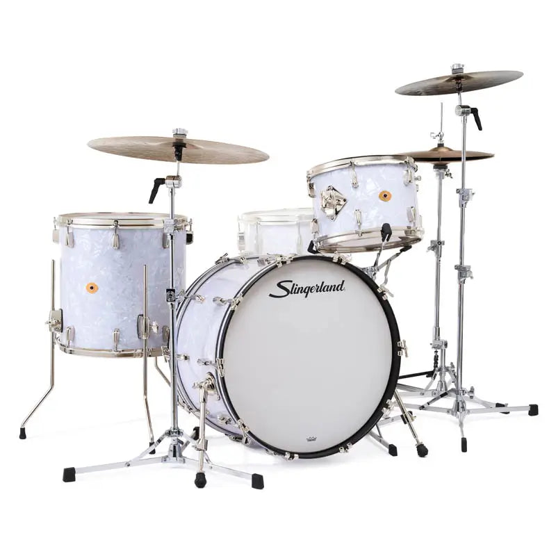 Slingerland Radio King 4pc Drum Set 22/10/12/16 White Marine Pearl