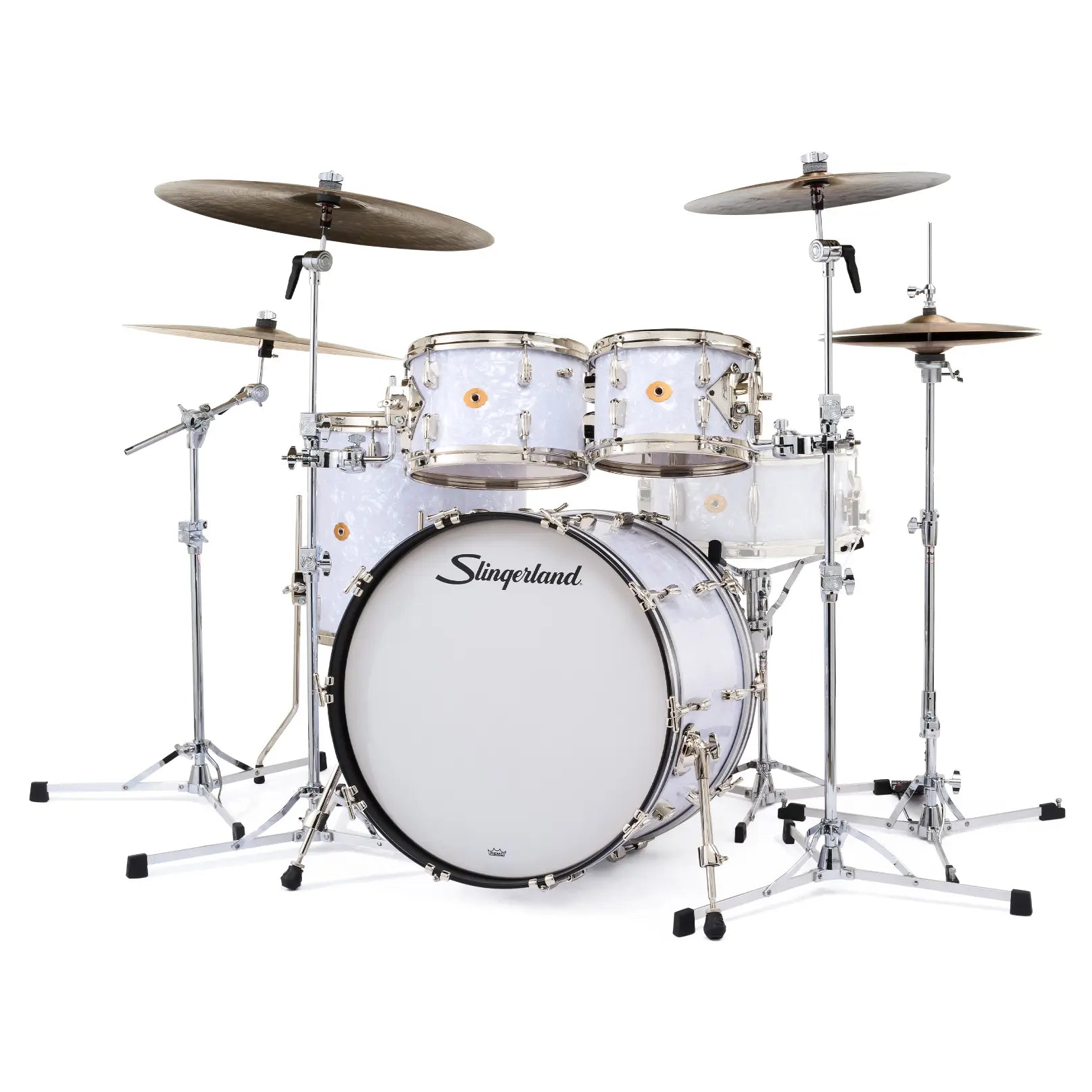 Slingerland Radio King 4pc Drum Set 22/10/12/16 White Marine Pearl
