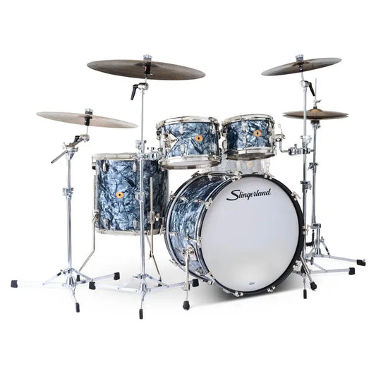 Slingerland Radio King 4pc Drum Set 22/10/12/16 Black Diamond Pearl - Drum Center Of Portsmouth