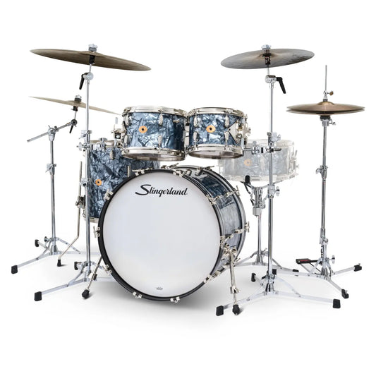 Slingerland Radio King 4pc Drum Set 22/10/12/16 Black Diamond Pearl