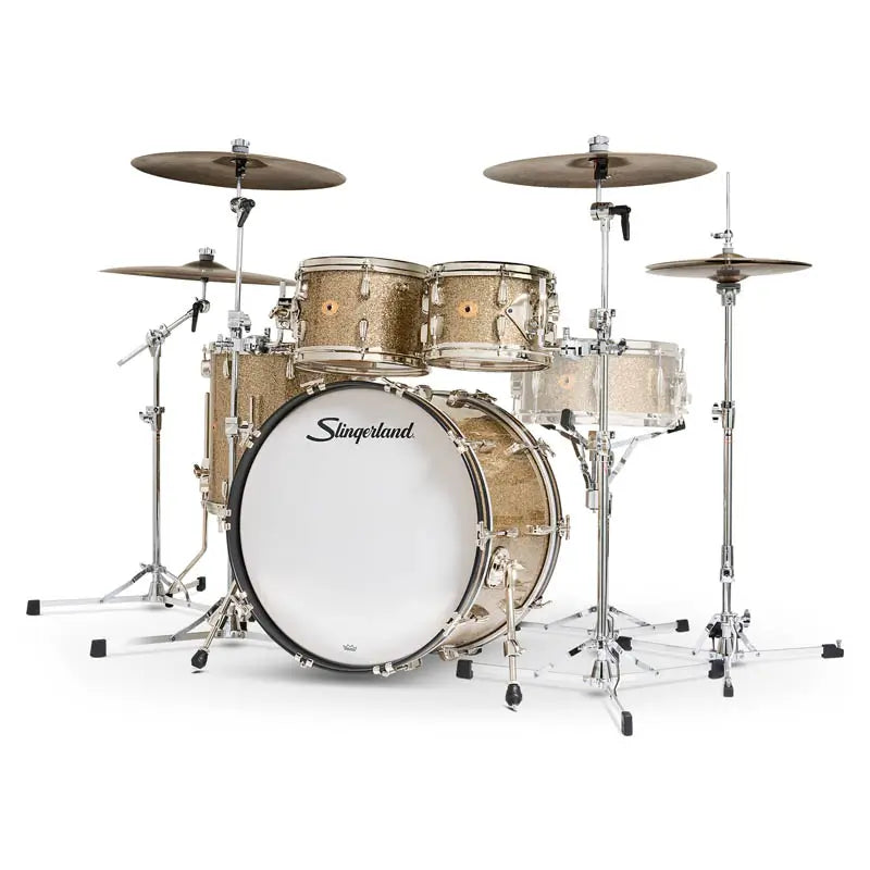 Slingerland Radio King 4pc Drum Set 22/10/12/16 Gold Glass