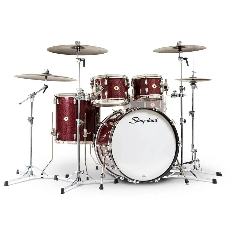 Slingerland Radio King 4pc Drum Set 22/10/12/16 Maroon Glass