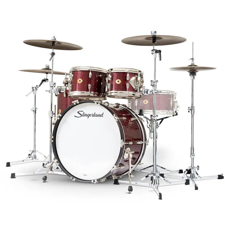 Slingerland Radio King 4pc Drum Set 22/10/12/16 Maroon Glass