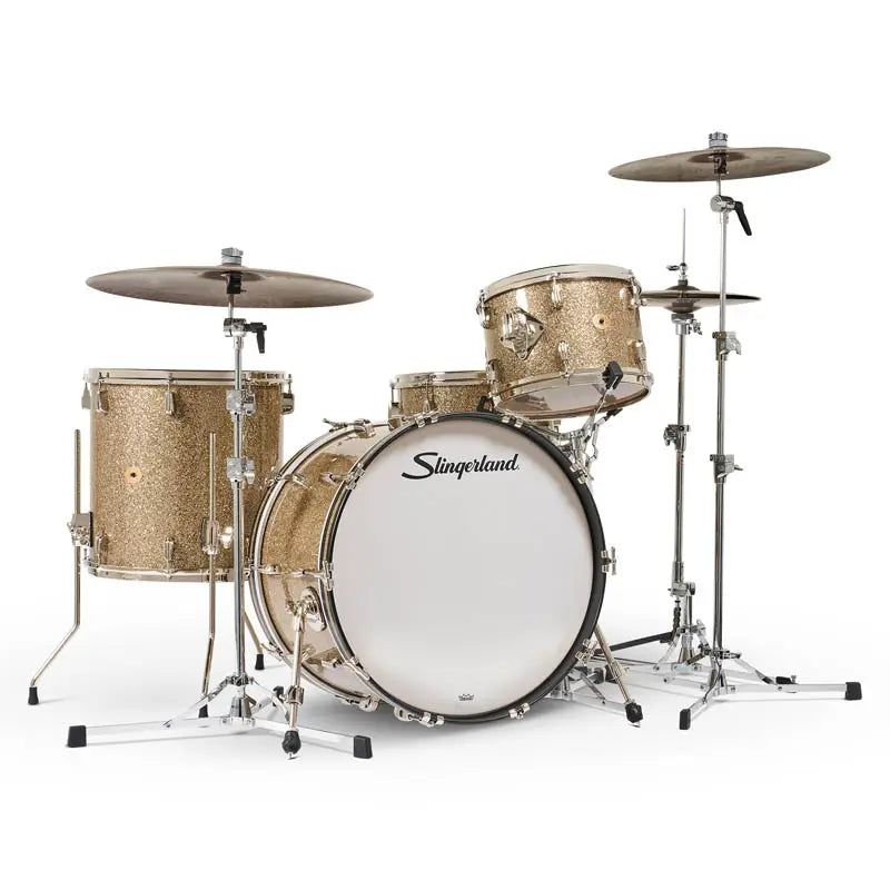 Slingerland Radio King 4pc Drum Set 22/13/16/14 Gold Glass