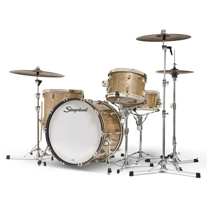 Slingerland Radio King 4pc Drum Set 22/13/16/14 Gold Glass