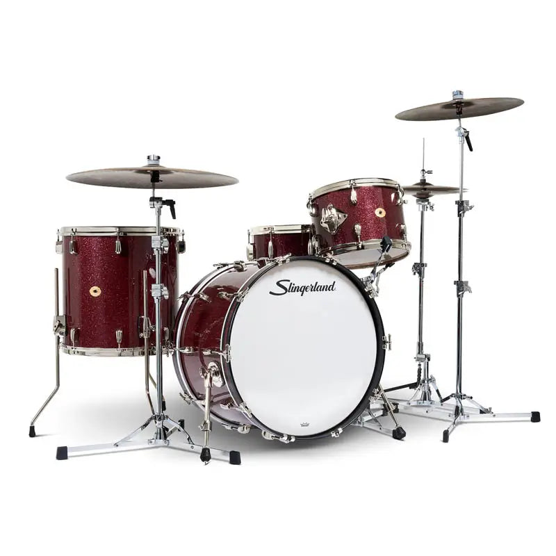 Slingerland Radio King 4pc Drum Set 22/13/16/14 Maroon Glass