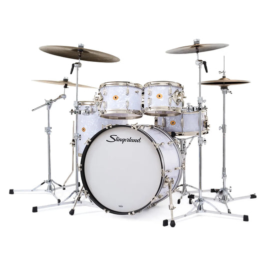 Slingerland Radio King 5pc Drum Set 22/10/12/16/14 White Marine Pearl