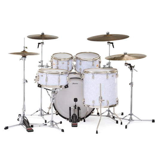 Slingerland Radio King 5pc Drum Set 22/10/12/16/14 White Marine Pearl