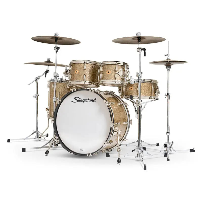 Slingerland Radio King 5pc Drum Set 22/10/12/16/14 Gold Glass