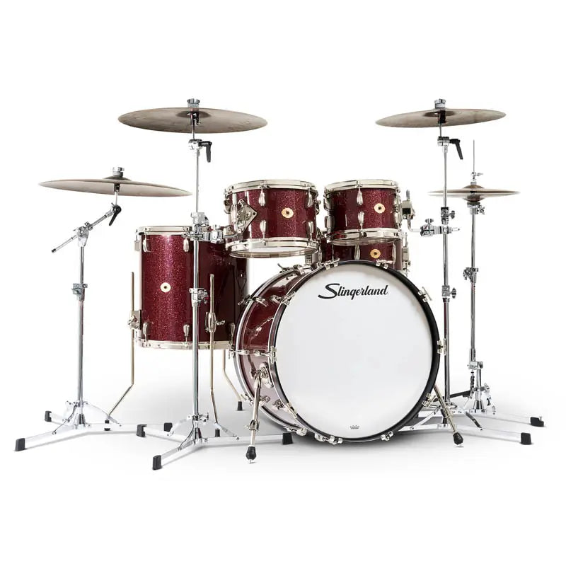 Slingerland Radio King 5pc Drum Set 22/10/12/16/14 Maroon Glass
