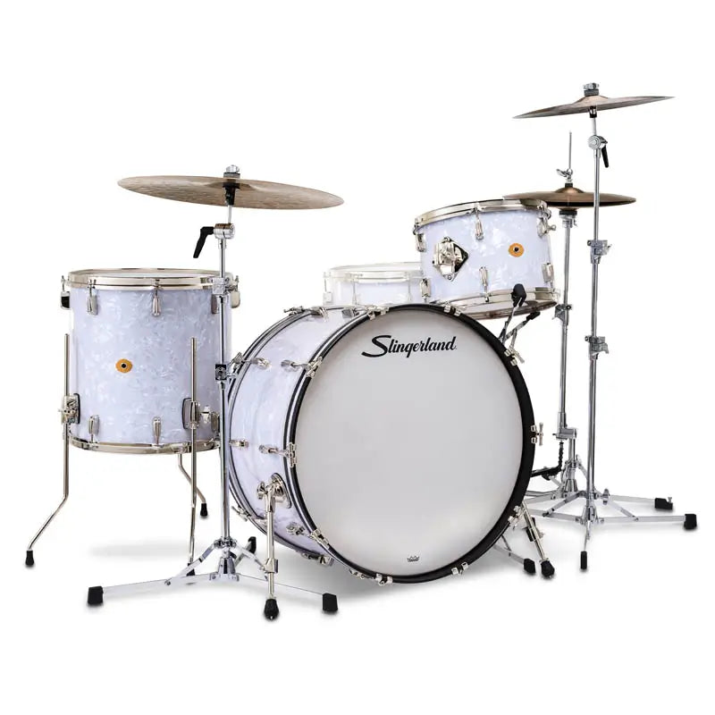 Slingerland Radio King 3pc Drum Set 24/13/16 White Marine Pearl