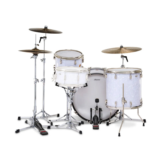 Slingerland Radio King 3pc Drum Set 24/13/16 White Marine Pearl