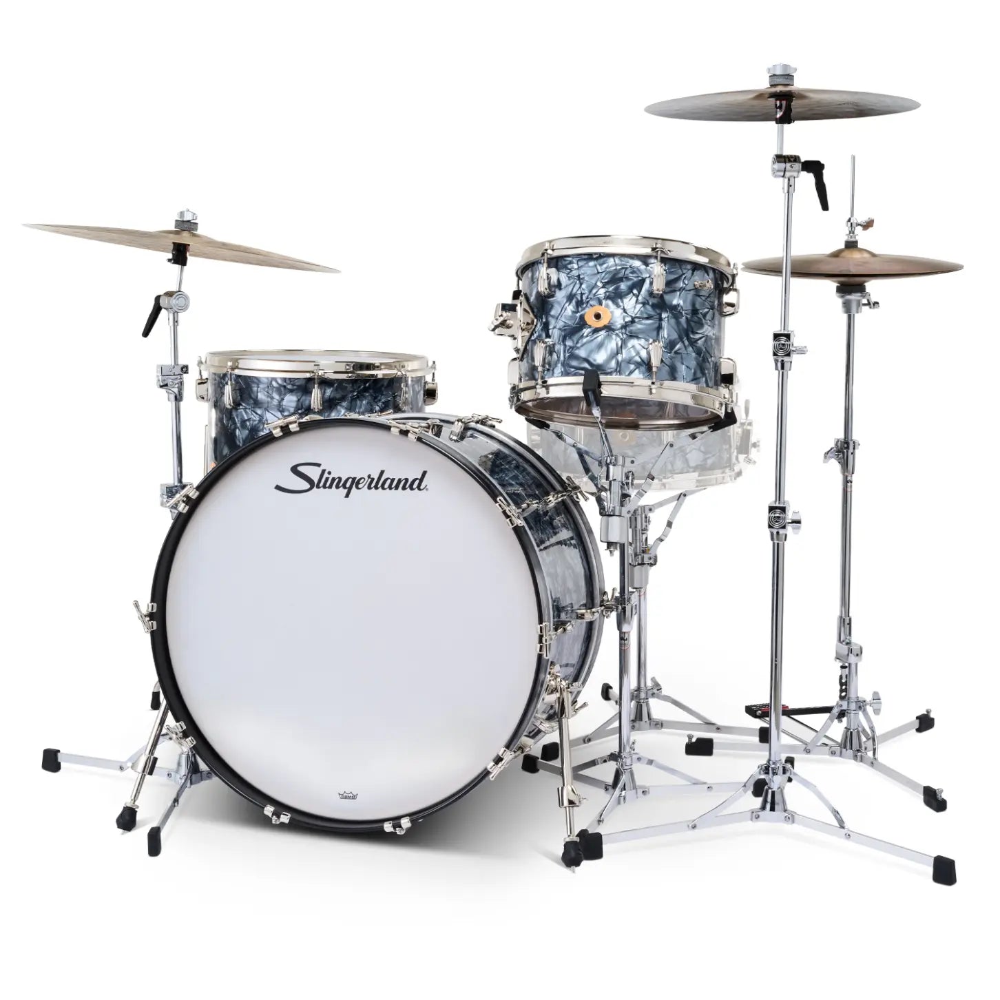 Slingerland Radio King 3pc Drum Set 24/13/16 Black Diamond Pearl