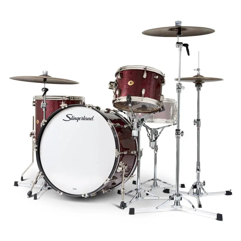 Slingerland Radio King 3pc Drum Set 24/13/16 Maroon Glass