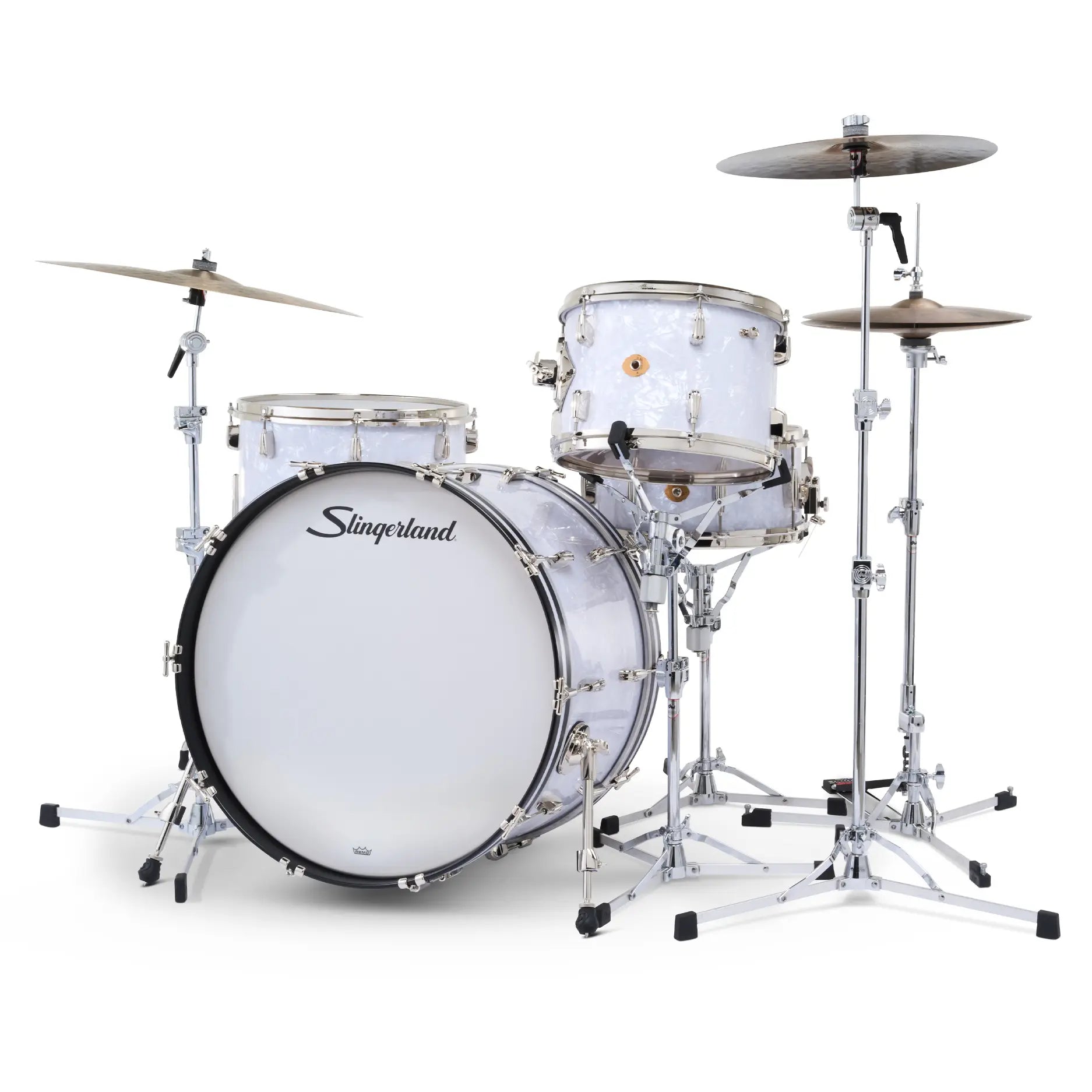 Slingerland Radio King 4pc Drum Set 24/13/16/14 White Marine Pearl