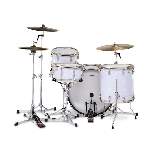 Slingerland Radio King 4pc Drum Set 24/13/16/14 White Marine Pearl
