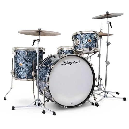 Slingerland Radio King 4pc Drum Set 24/13/16/14 Black Diamond Pearl