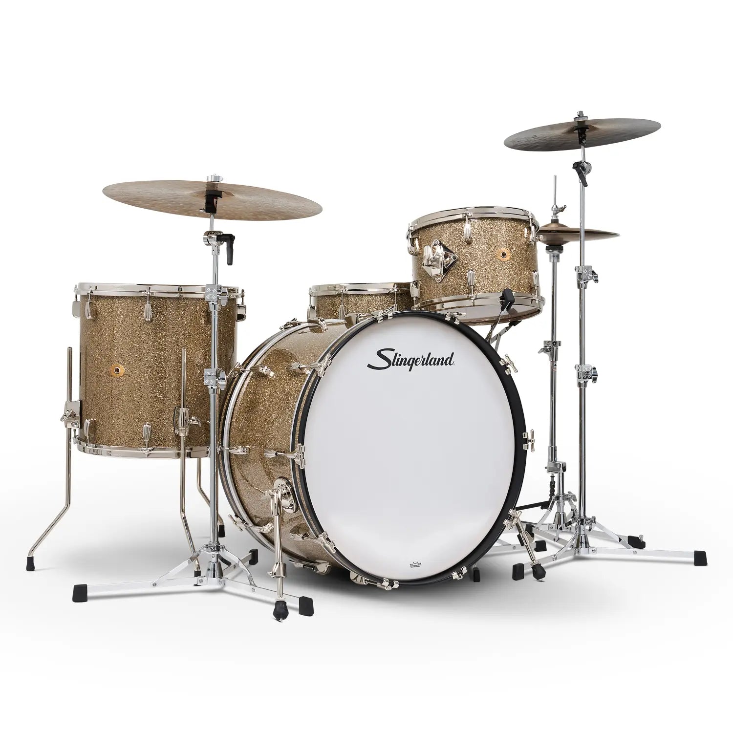 Slingerland Radio King 4pc Drum Set 24/13/16/18 Gold Glass