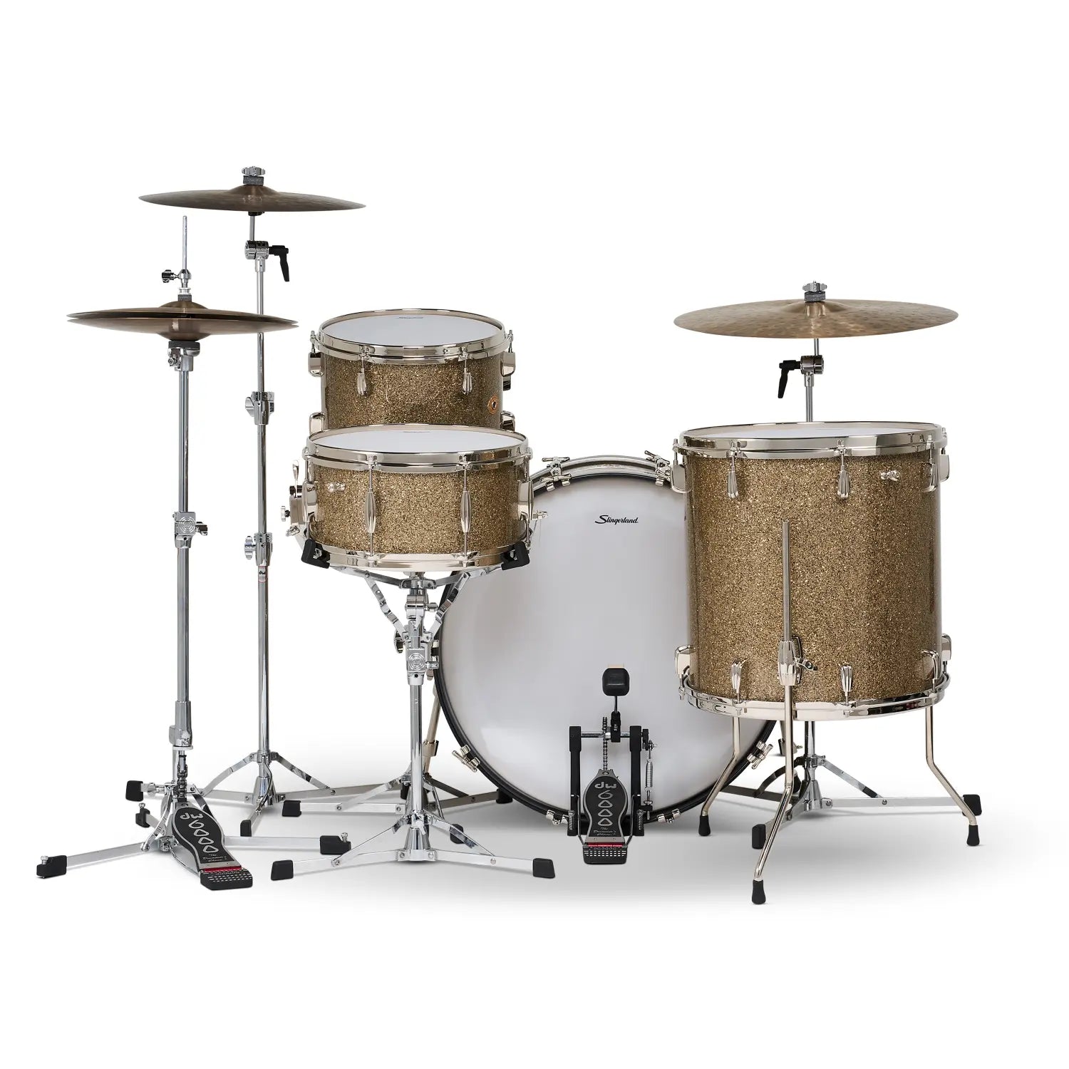 Slingerland Radio King 4pc Drum Set 24/13/16/18 Gold Glass