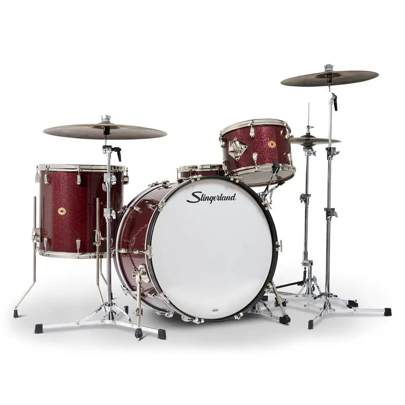 Slingerland Radio King 4pc Drum Set 24/13/16/14 Maroon Glass - Drum Center of Portsmouth