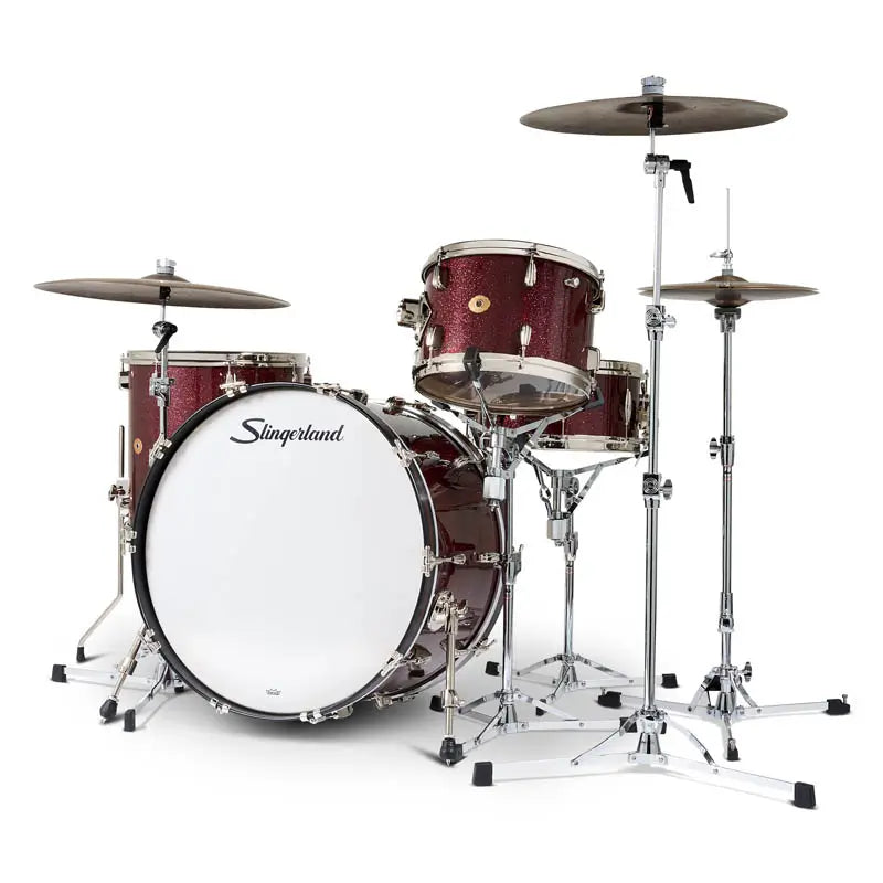 Slingerland Radio King 4pc Drum Set 24/13/16/14 Maroon Glass - Drum Center of Portsmouth
