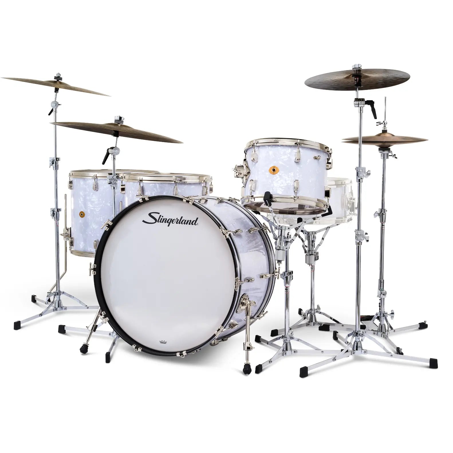 Slingerland Radio King 4pc Drum Set 24/13/16/18 White Marine Pearl