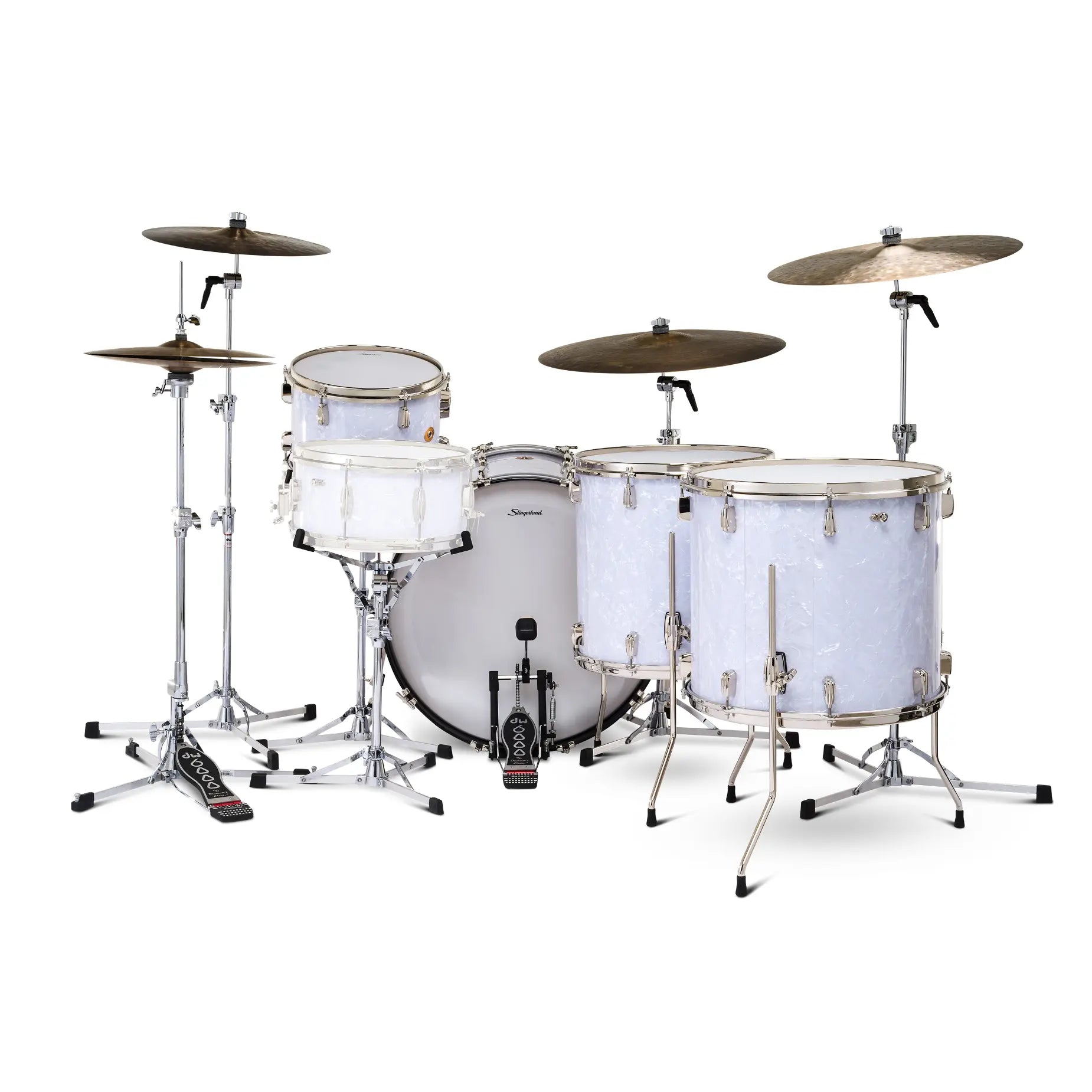 Slingerland Radio King 4pc Drum Set 24/13/16/18 White Marine Pearl