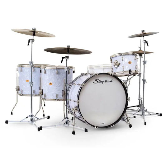 Slingerland Radio King 4pc Drum Set 24/13/16/18 White Marine Pearl