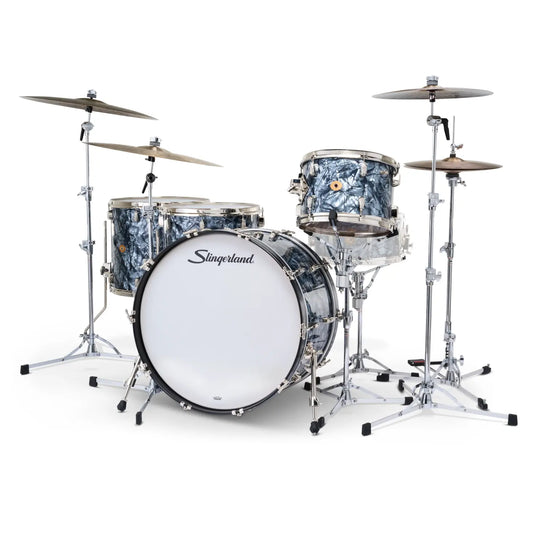 Slingerland Radio King 4pc Drum Set 24/13/16/18 Black Diamond Pearl