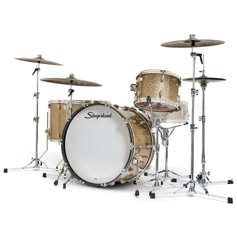Slingerland Radio King 4pc Drum Set 24/13/16/18 Gold Glass